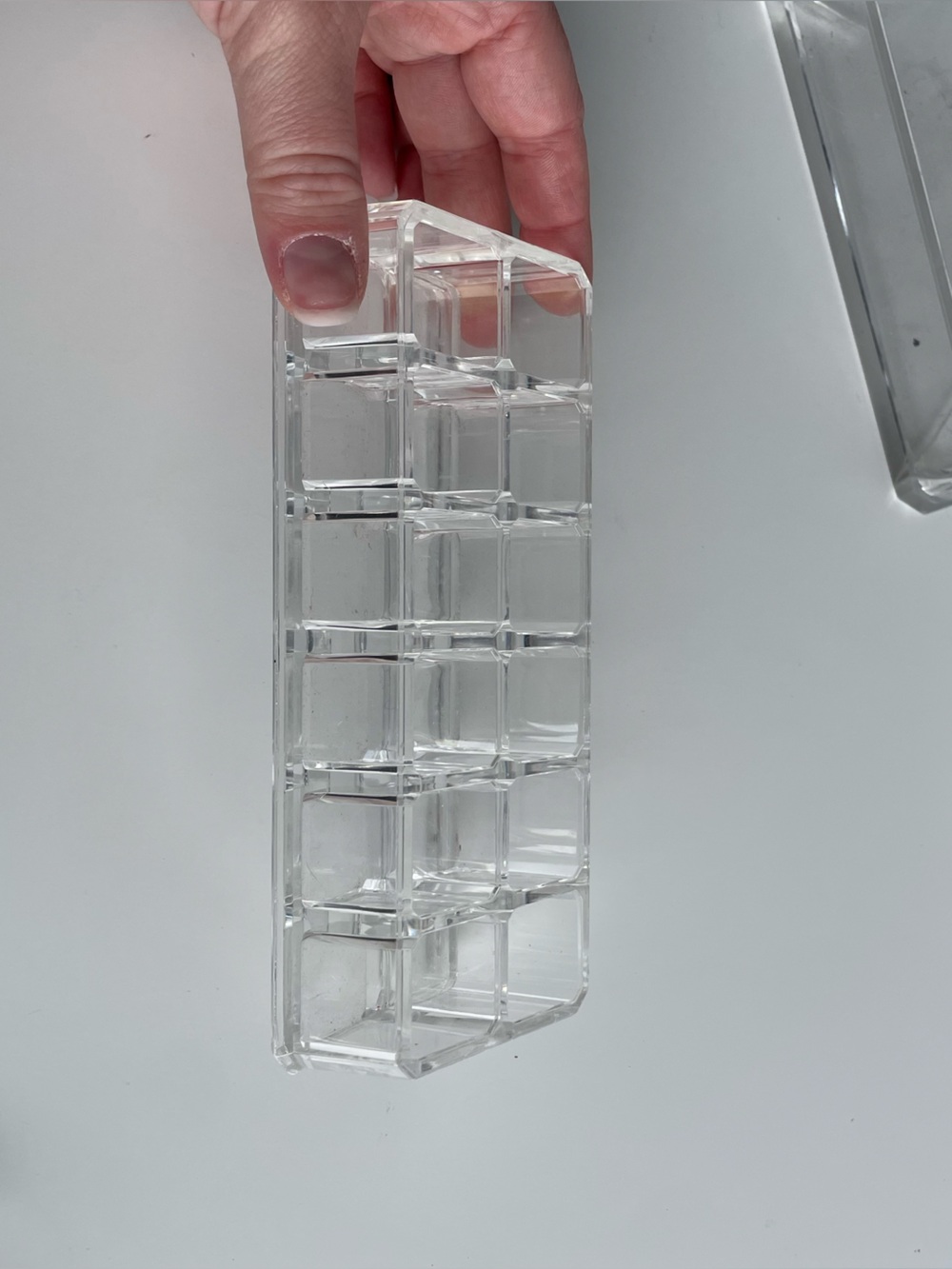 Clear Acrylic Makeup Organizer Desk Organizer Cosmetic Storage Vanity Tray Set - Picture 4 of 6